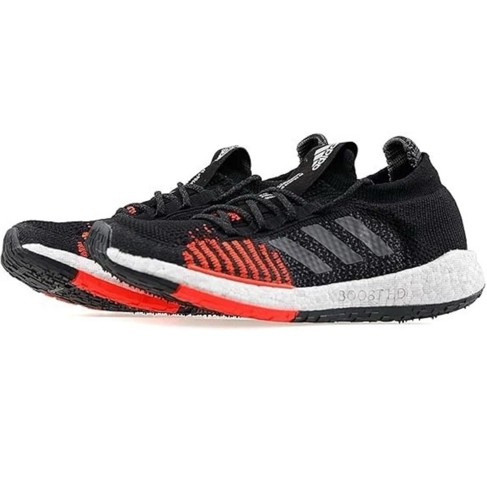 Adidas Men Pulseboost Hd Running Shoe Sneaker Core Black/Grey Five/Solar Red 6 - Picture 3 of 4
